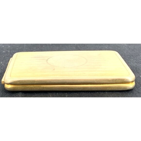 Antique Calling Card Case Gold Tone Hallmarked 2.5 x 1.75" - Picture 5 of 8